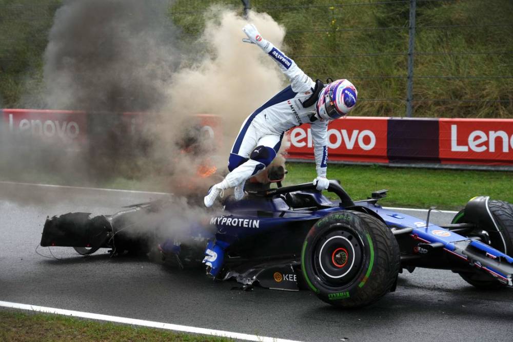 Logan Sargeant: US driver walks away from fiery F1 crash during Dutch Grand Prix practice 3 | ASL