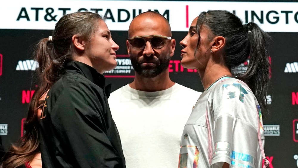 Katie Taylor, Amanda Serrano weigh-in the same ahead of fight 1 | ASL