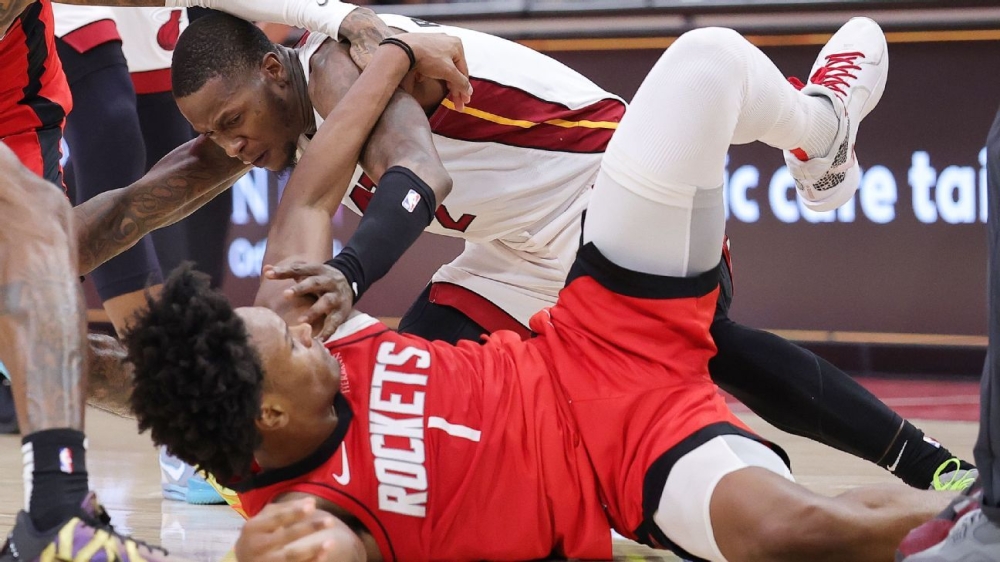 Rockets' Amen Thompson, Heat's Terry Rozier suspended for fight 1 | ASL