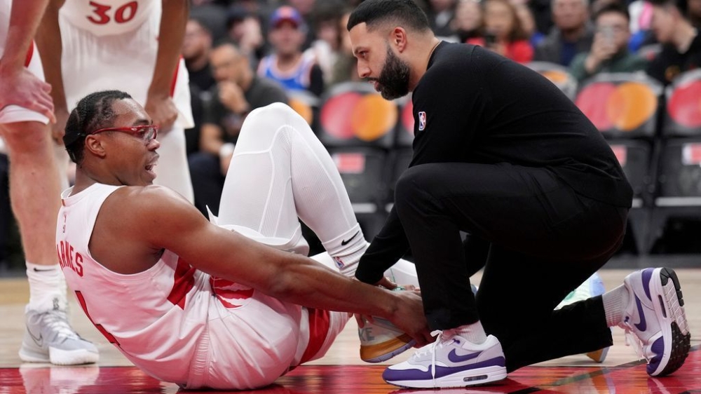 Raptors' Scottie Barnes exits vs. Knicks with ankle sprain 1 | ASL