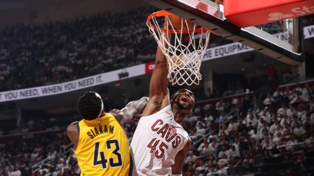 Donovan Mitchell rocks rim with poster dunk in Pacers-Cavs Game 2 1 | ASL
