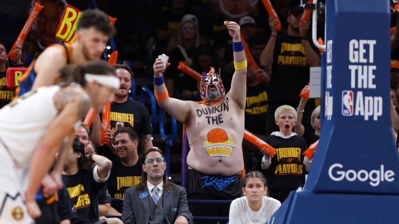The imposing NBA Finals free throw presence of OKC superfan Thundor 1 | ASL