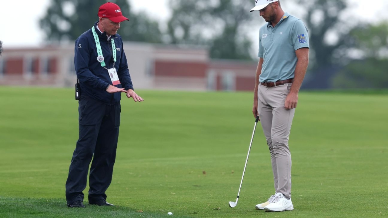 Sam Burns denied casual water relief, double-bogeys 15 at U.S. Open 1 | ASL