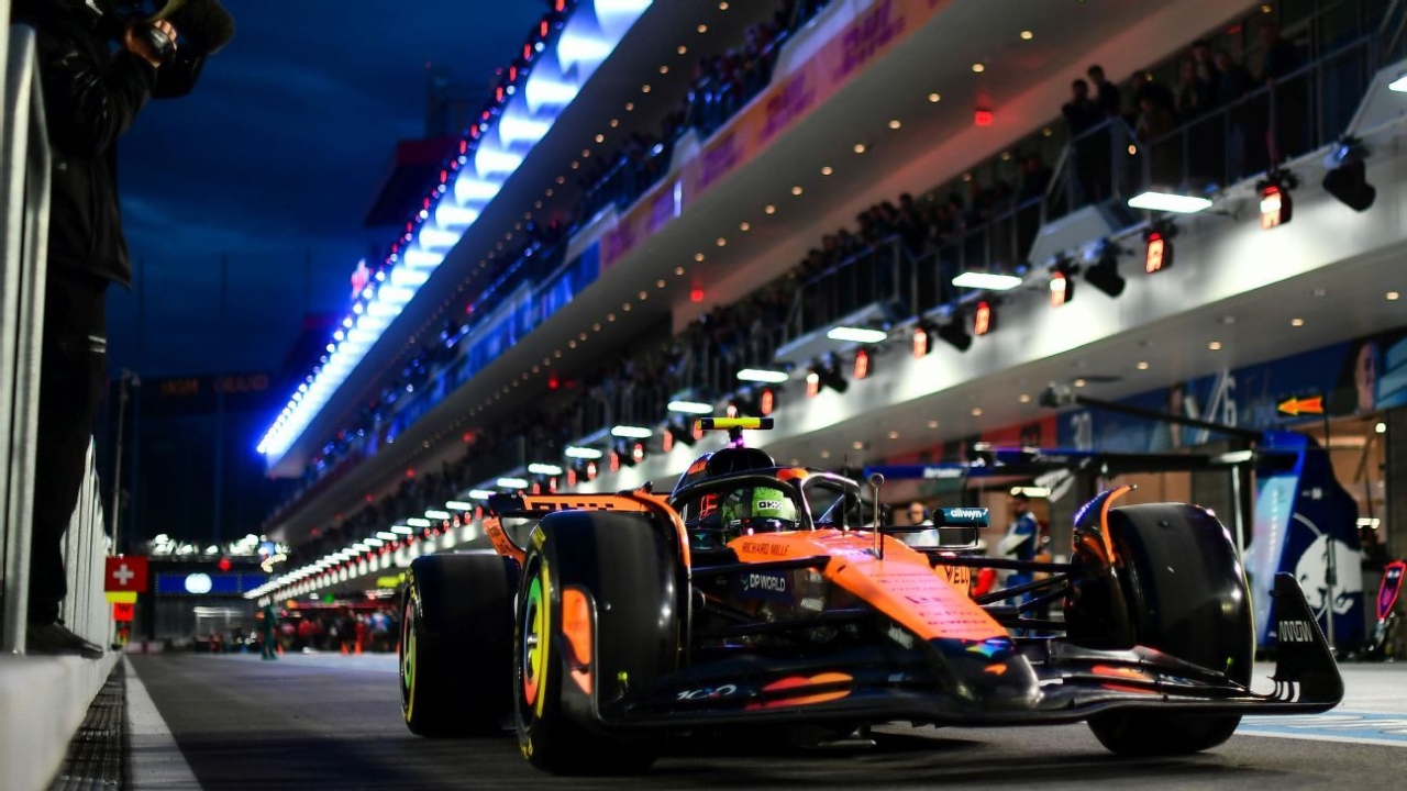Las Vegas Grand Prix: Lando Norris fastest in Vegas as FP2 suspended due to loose drain cover 1