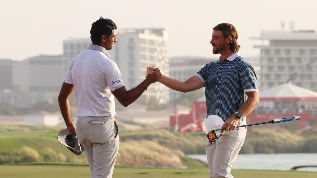 Aaron Rai beats Tommy Fleetwood to win Abu Dhabi Championship 1
