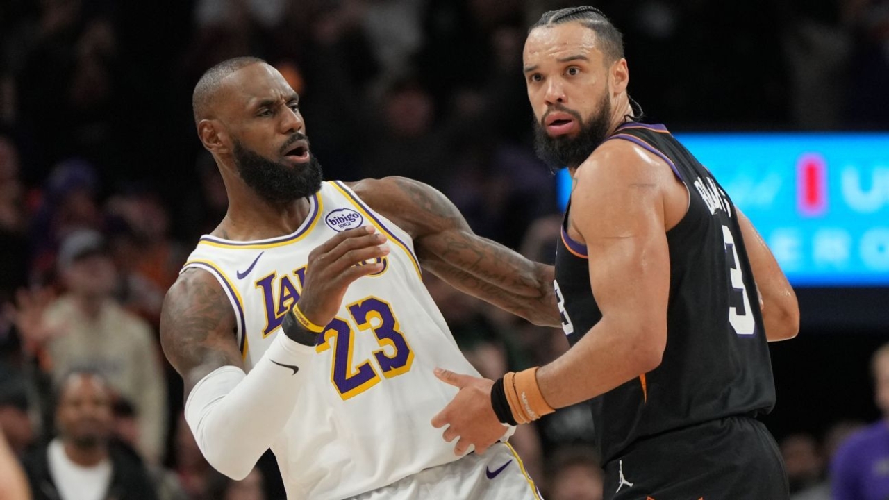 Lakers' LeBron James seals win after Suns' Dillon Brooks ejected 1