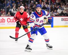 U.S. Downs Switzerland, 2-1, In World Juniors Prelims 28