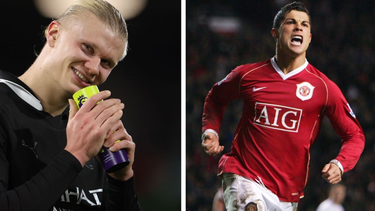 How many goals until Erling Haaland beats Cristiano Ronaldo Premier League goal tally? 1