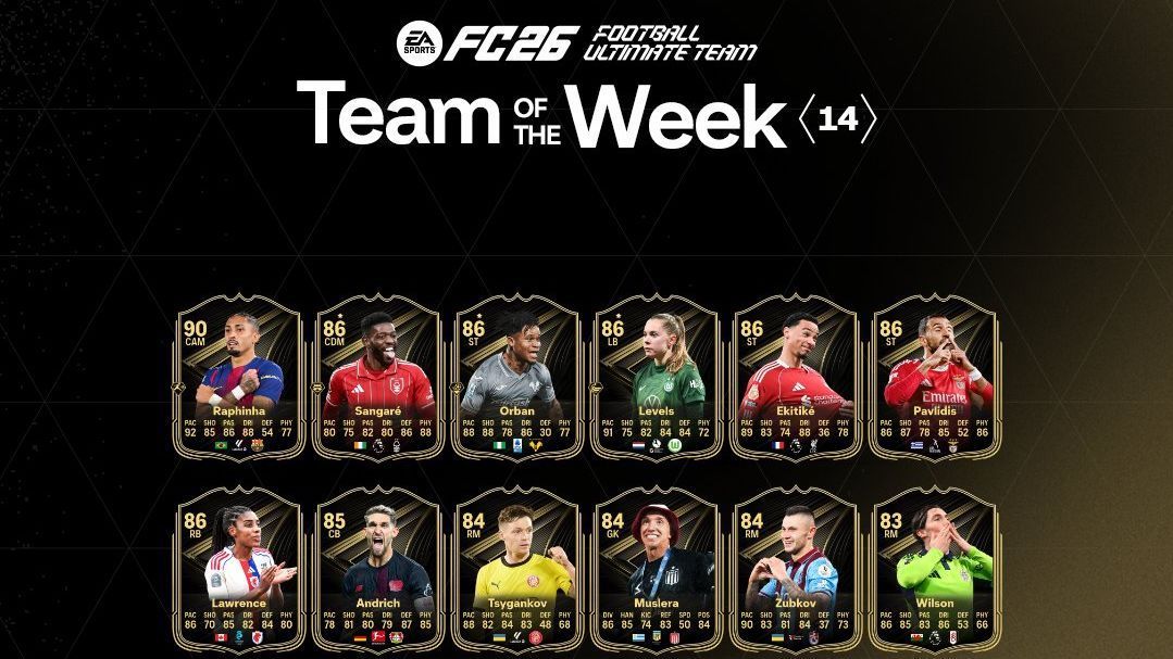Raphinha leads Team of the Week 14 in EA Sports FC 26 1