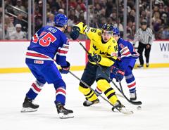 Sweden Bests USA, 6-3, In World Juniors Preliminary Round 18