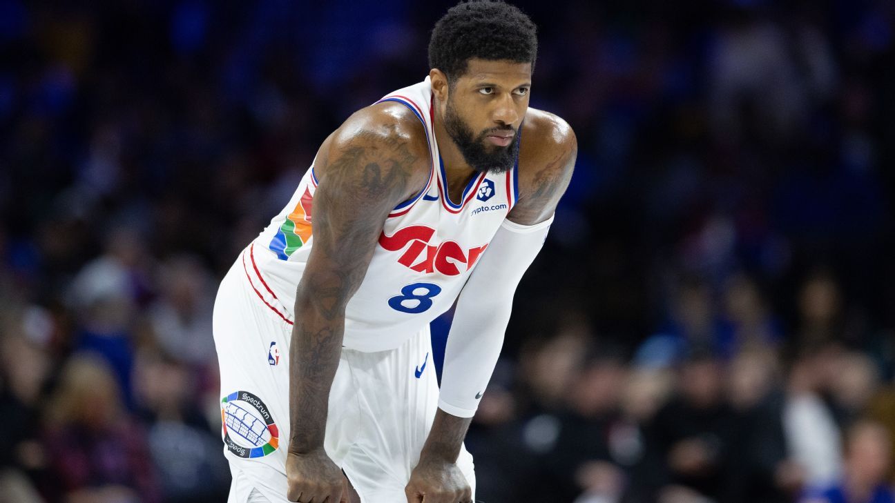 George of the 76ers suspended for 25 games due to breach of NBA Anti-Drug regulations. 1
