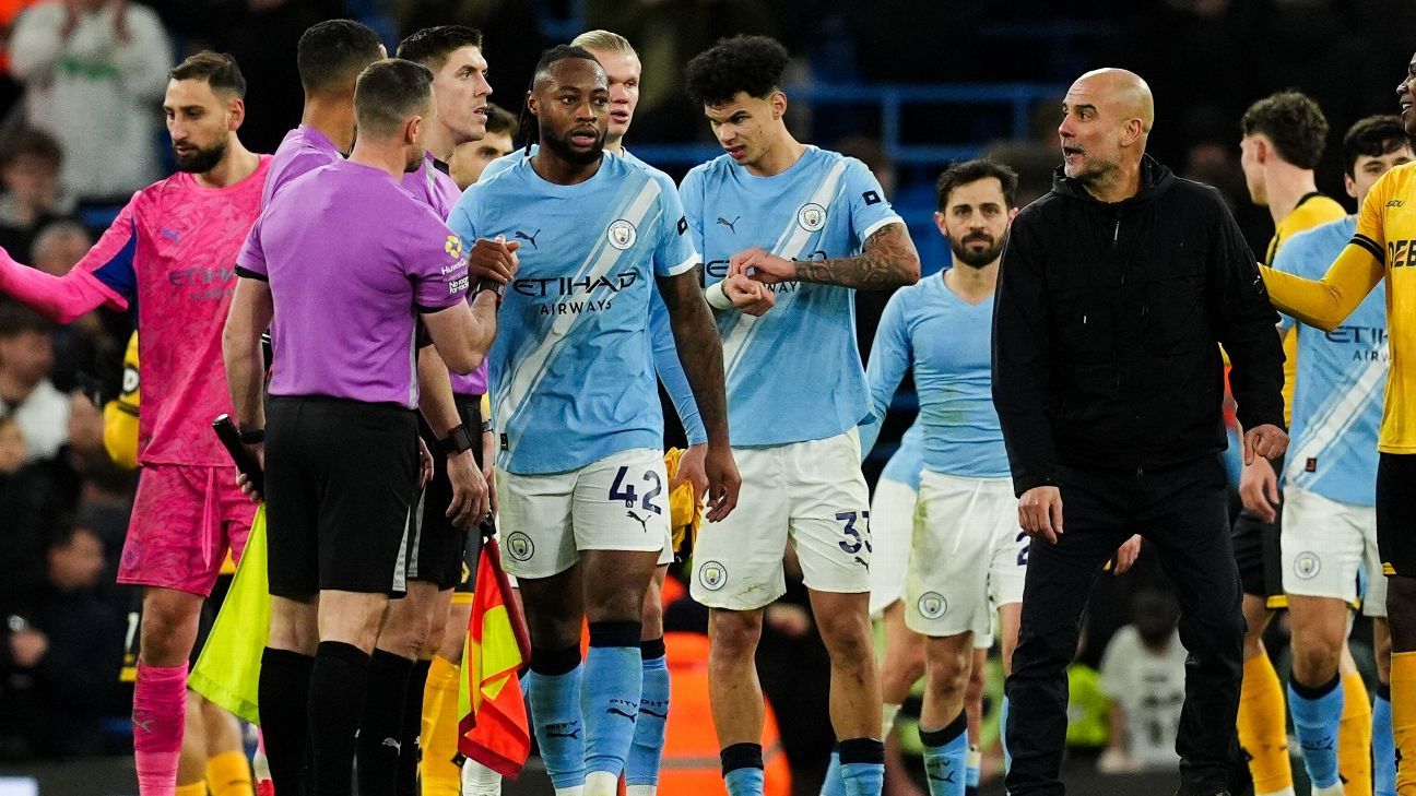 Man City manager Pep Guardiola reiterates his criticism of the officiating. 1