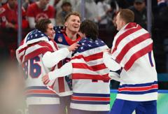GOLDEN: U.S. Men Win Olympic Gold With 2-1 Overtime Victory Over Canada U.S. Men's Team Secures Olympic Gold After 2-1 Overtime Win Against Canada 27