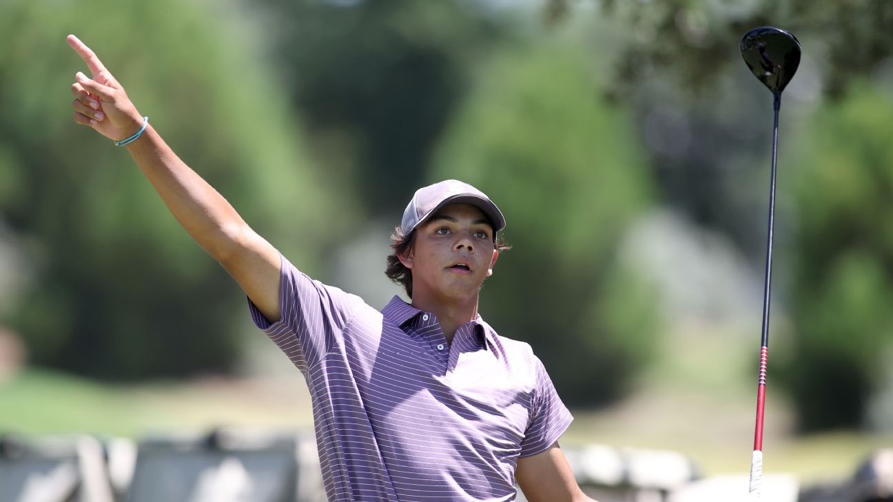 Charlie Woods announces intention to join Florida State's golf team in 2027. 1