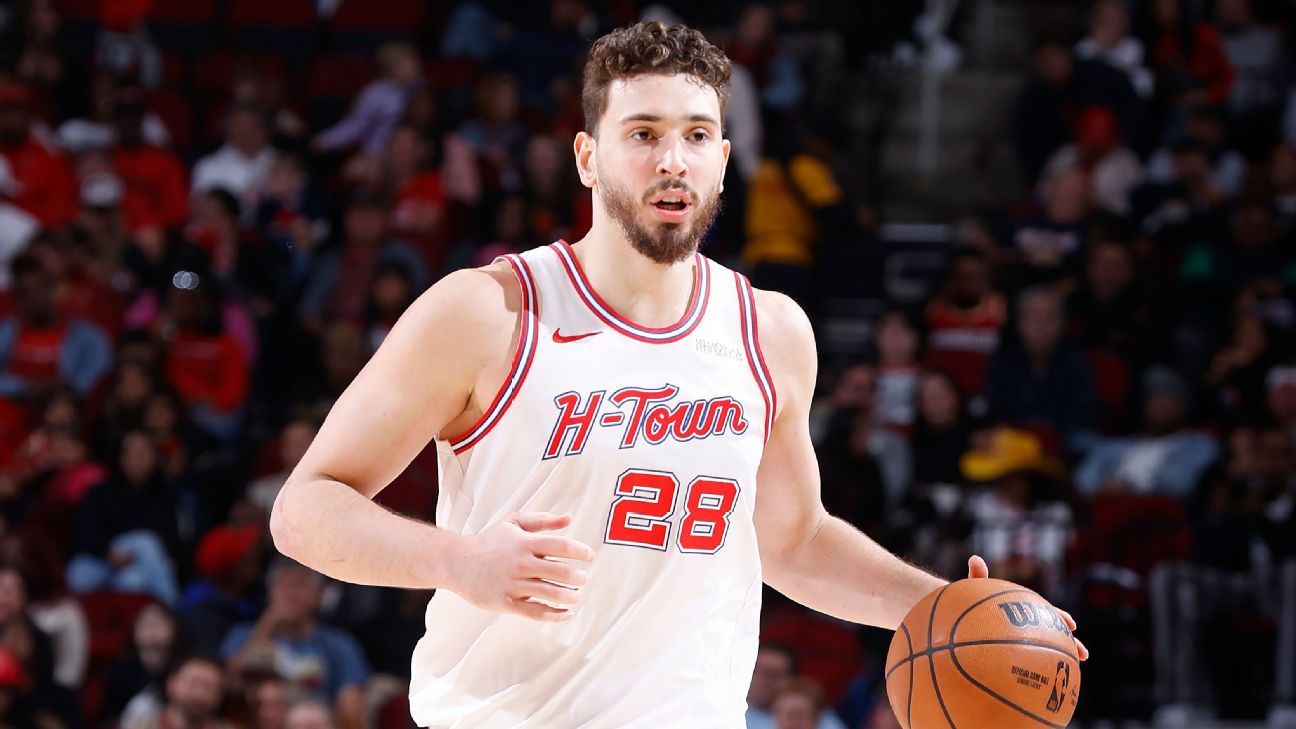 Alperen Sengun of the Rockets takes Shai Gilgeous-Alexander's spot in the All-Star Game. 1