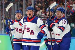 Team USA Advances to Olympic Gold-Medal Game With 6-2 Victory Over Slovakia Team USA Moves Forward to Olympic Gold Medal Match Following 6-2 Win Against Slovakia 21