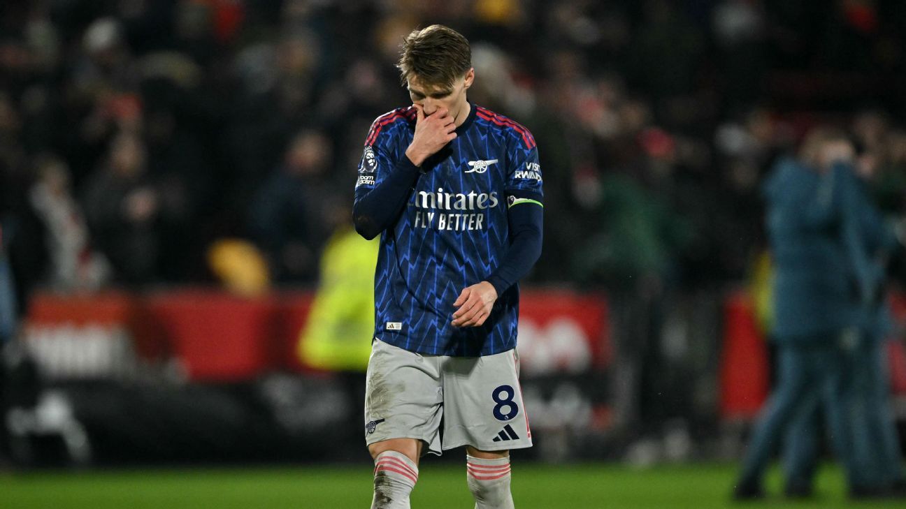 Arsenal's attempt to react in the Premier League title competition falls short against Brentford. 1