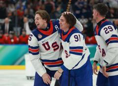 GOLDEN: U.S. Men Win Olympic Gold With 2-1 Overtime Victory Over Canada U.S. Men's Team Secures Olympic Gold After 2-1 Overtime Win Against Canada 37