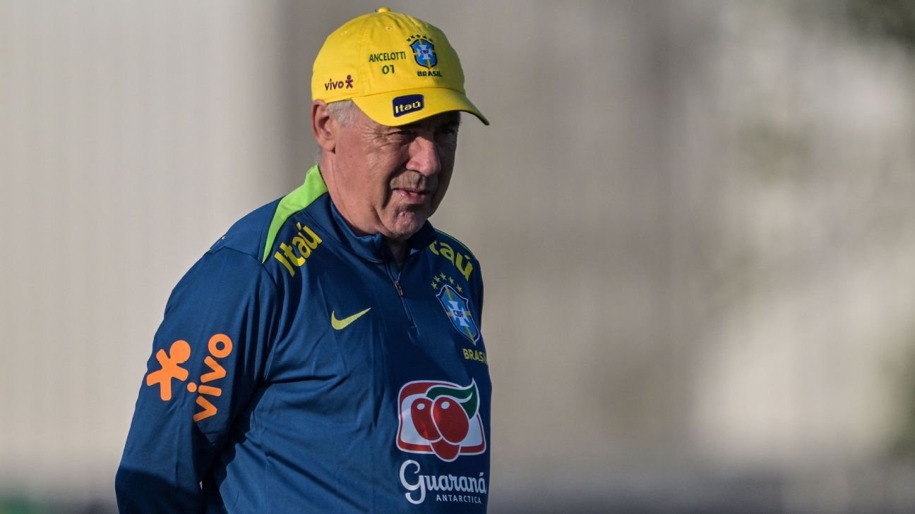 Carlo Ancelotti set to extend contract with Brazil, adjustments made to assistants' pay. 1
