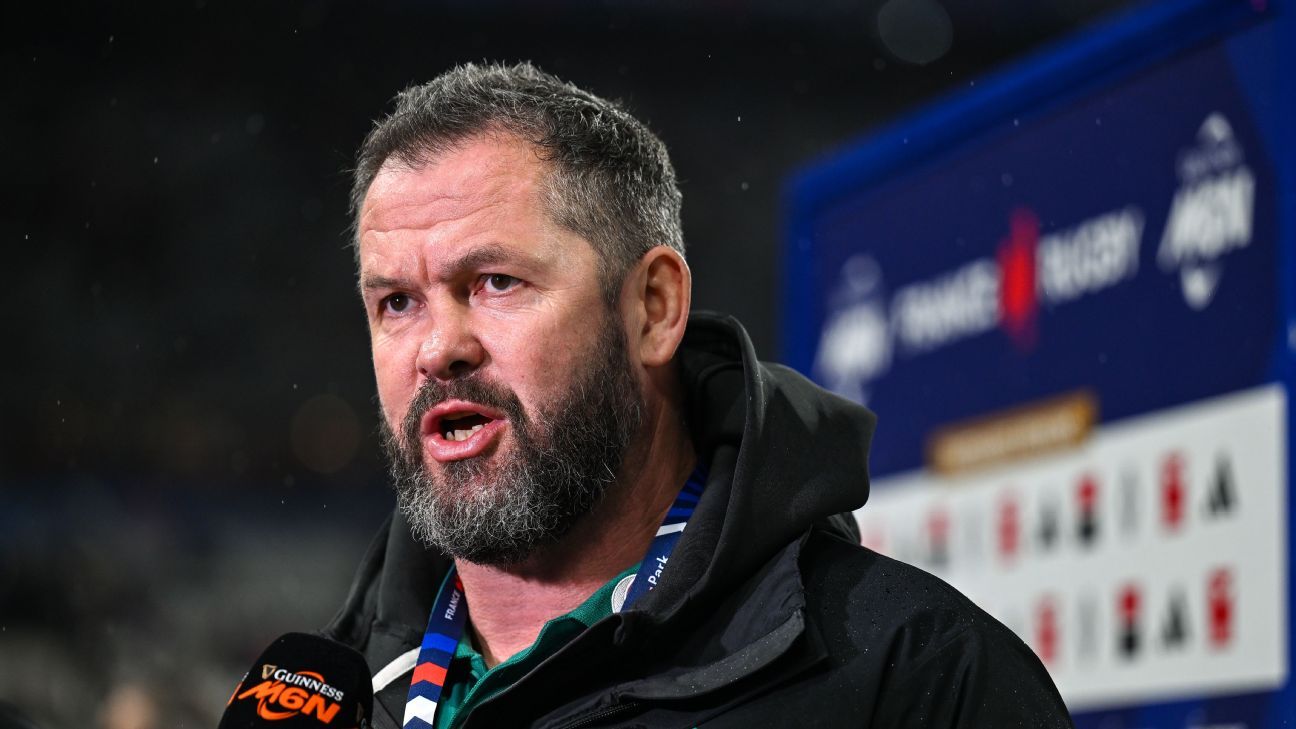 Andy Farrell: Ireland showed insufficient 'fight' and 'intent' in heavy defeat to France. 1