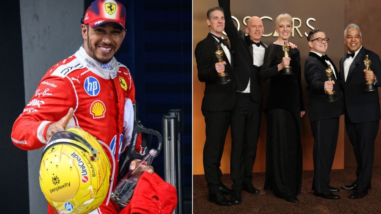 Lewis Hamilton's remarkable Sunday as 'F1' film wins Oscar following Chinese GP podium finish. 1