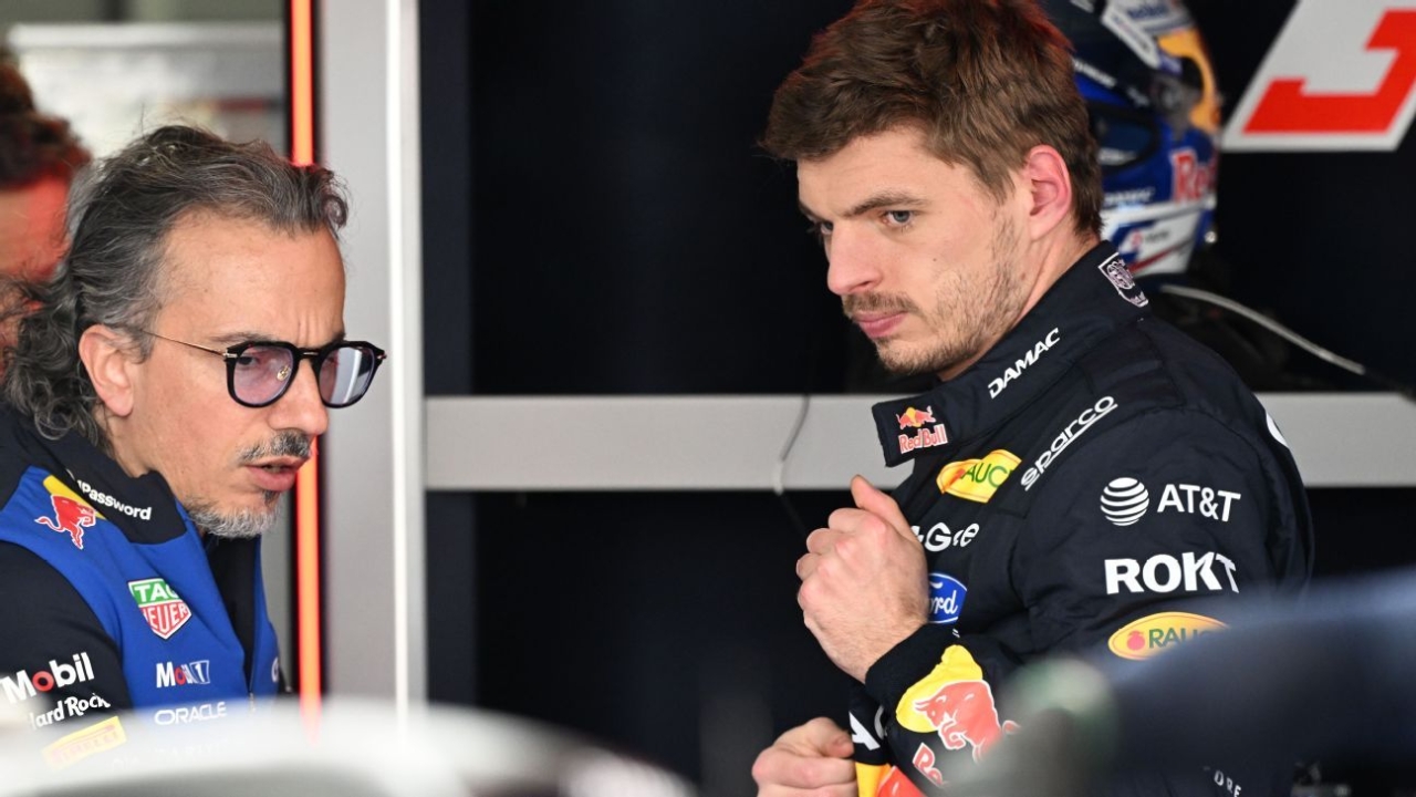 Red Bull team principal minimizes speculation about Max Verstappen's departure, stating he will be 'more content' in a competitive F1 vehicle. 1