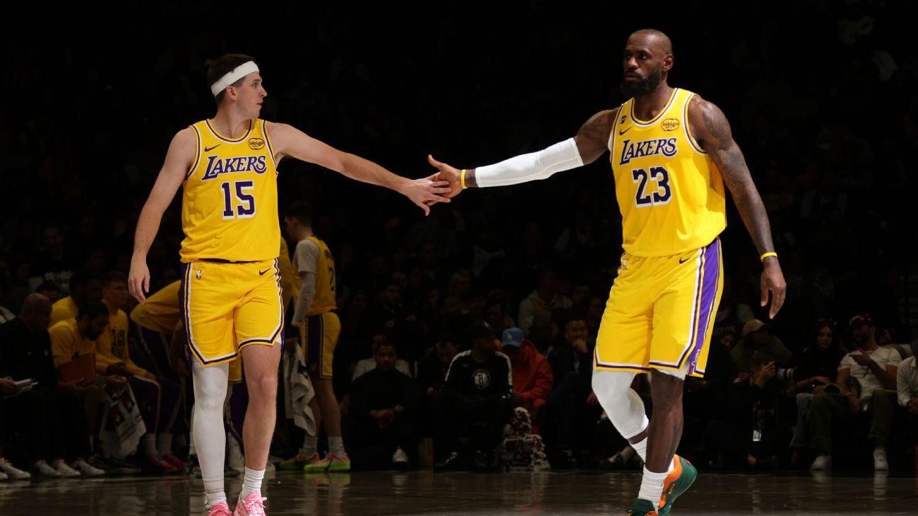 Austin Reaves and LeBron James discuss the origins of the 2022 meme. 1