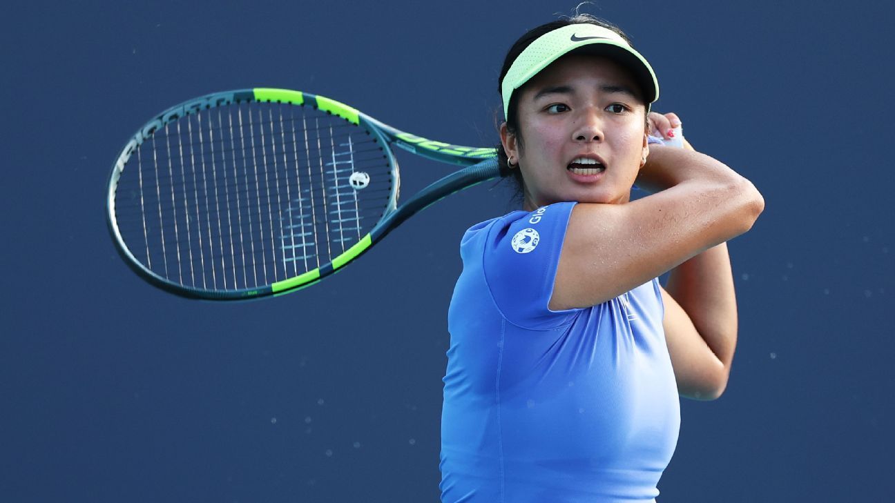 Alex Eala eliminated from the 2026 Miami Open following a heavy defeat to Karolína Muchová. 1