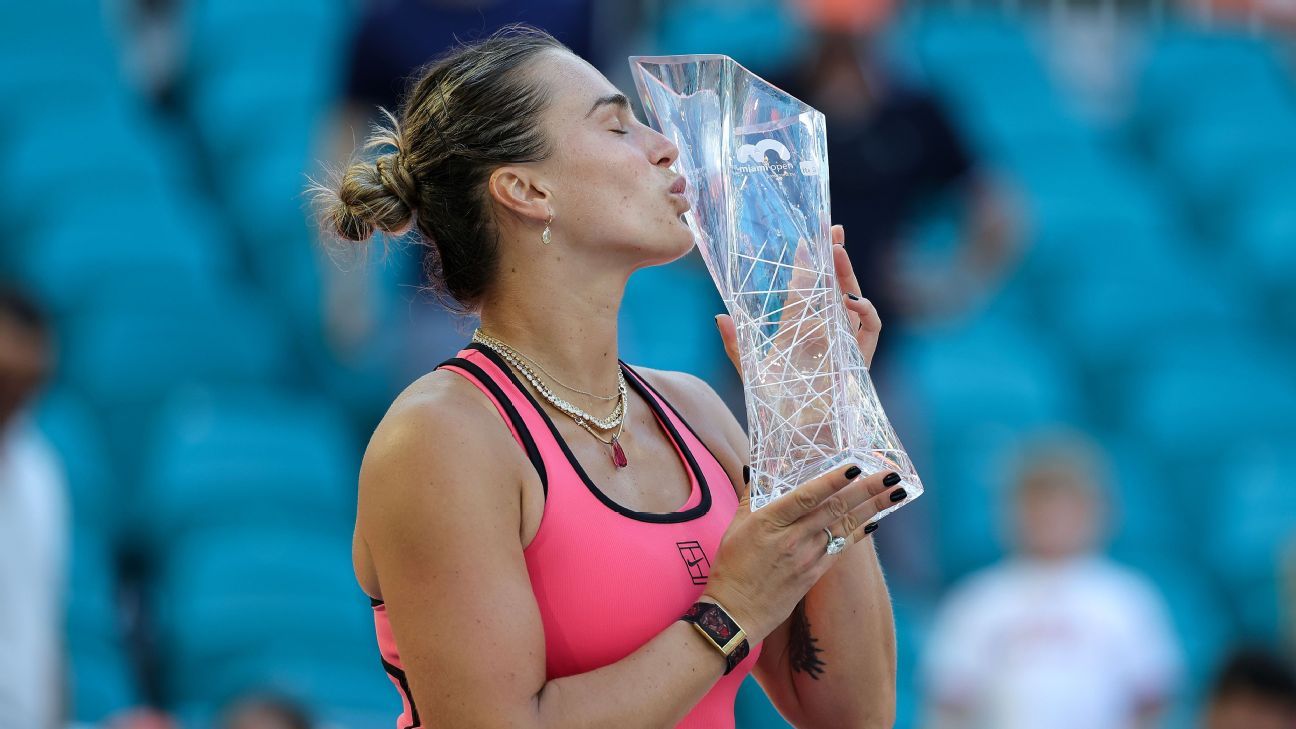 Sabalenka outlasts Gauff in 3 sets to capture Miami Open title Sabalenka defeats Gauff in three sets to secure Miami Open championship 1
