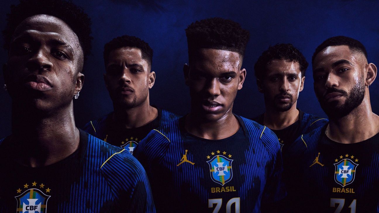 Brazil's remarkable away uniform will be Jordan's inaugural design at the World Cup. 1