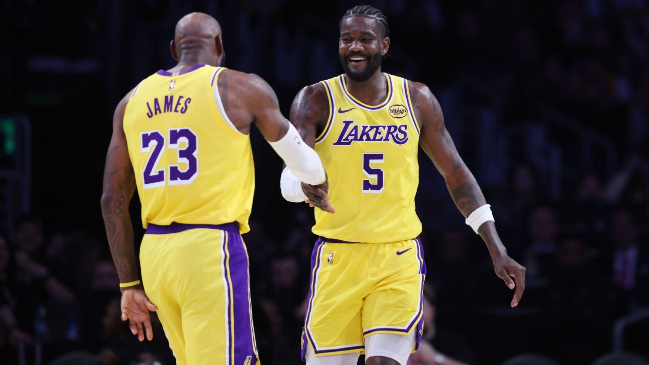 Lakers' LeBron James and Deandre Ayton will be unavailable for the matchup against the Pacers. 1