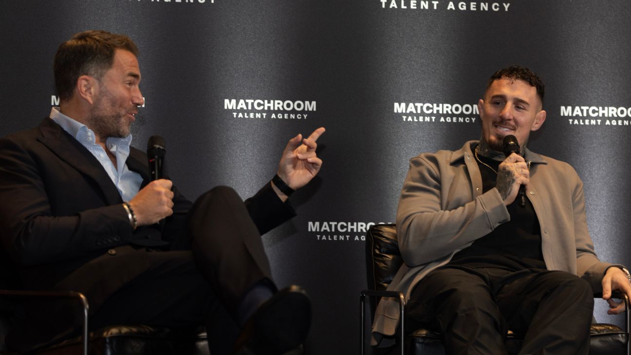 Dana White expresses confusion over Eddie Hearn-Tom Aspinall agreement; shows lack of admiration for boxing promoters. 1