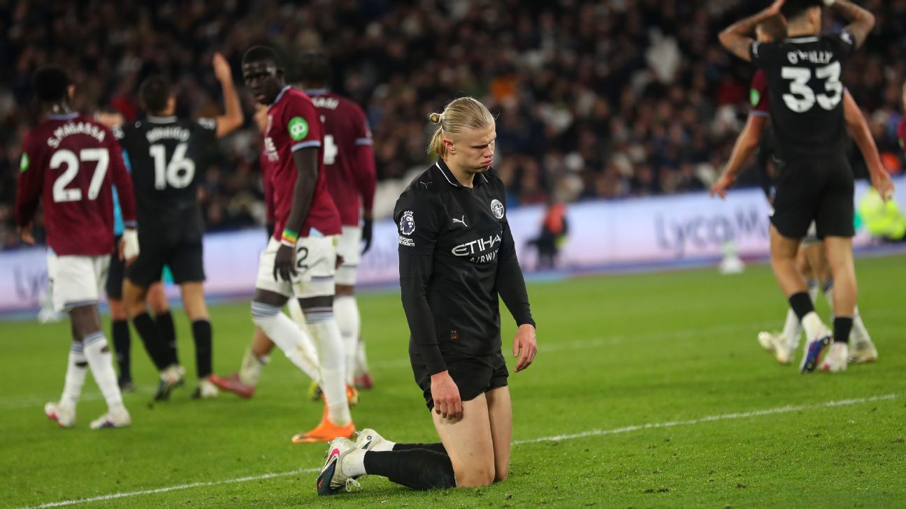 Erling Haaland is experiencing a downturn, impacting Manchester City's title chances. 1