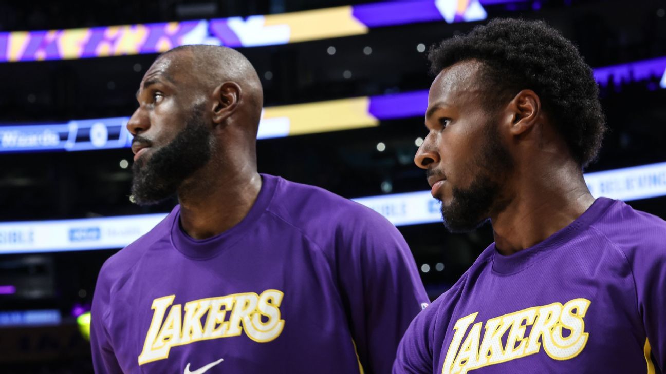 LeBron James verifies broken backboard during one-on-one matchup with Bronny. 1