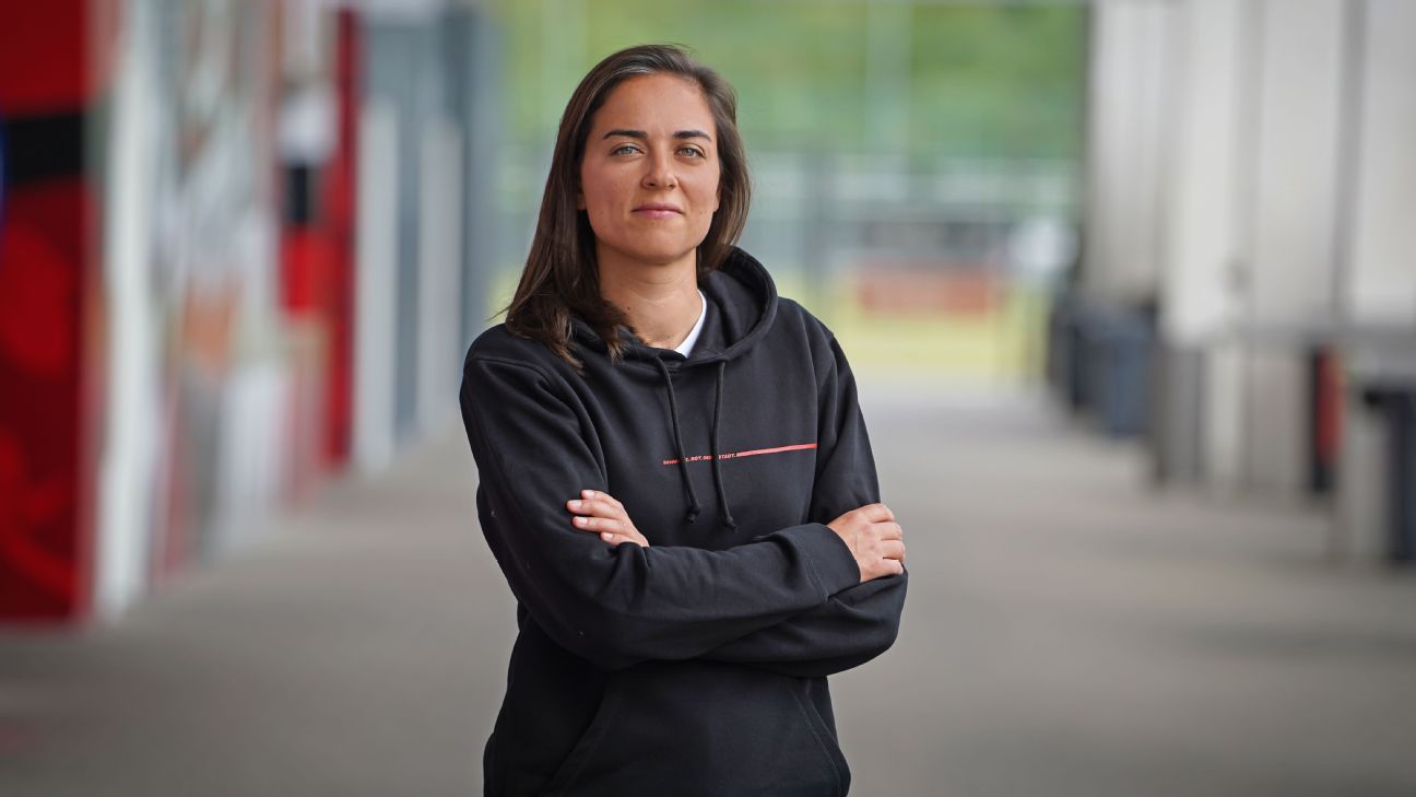 Germany's inaugural female coach in professional sports is pursuing her aspirations. 1