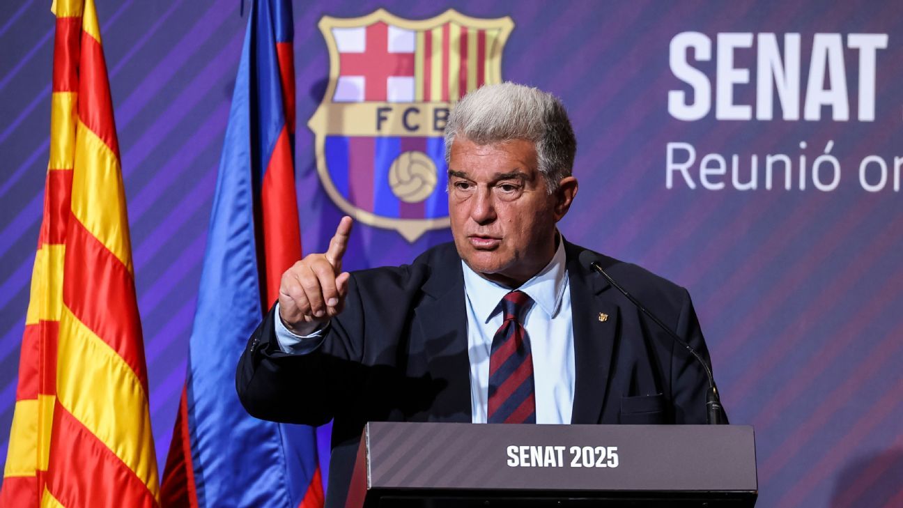 Joan Laporta re-elected Barcelona president in landslide Joan Laporta wins re-election as president of Barcelona by a significant margin. 1