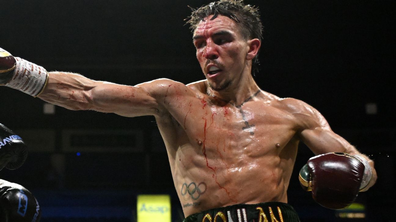 Michael Conlan, two-time Olympic athlete, announces retirement following recent defeat. 1