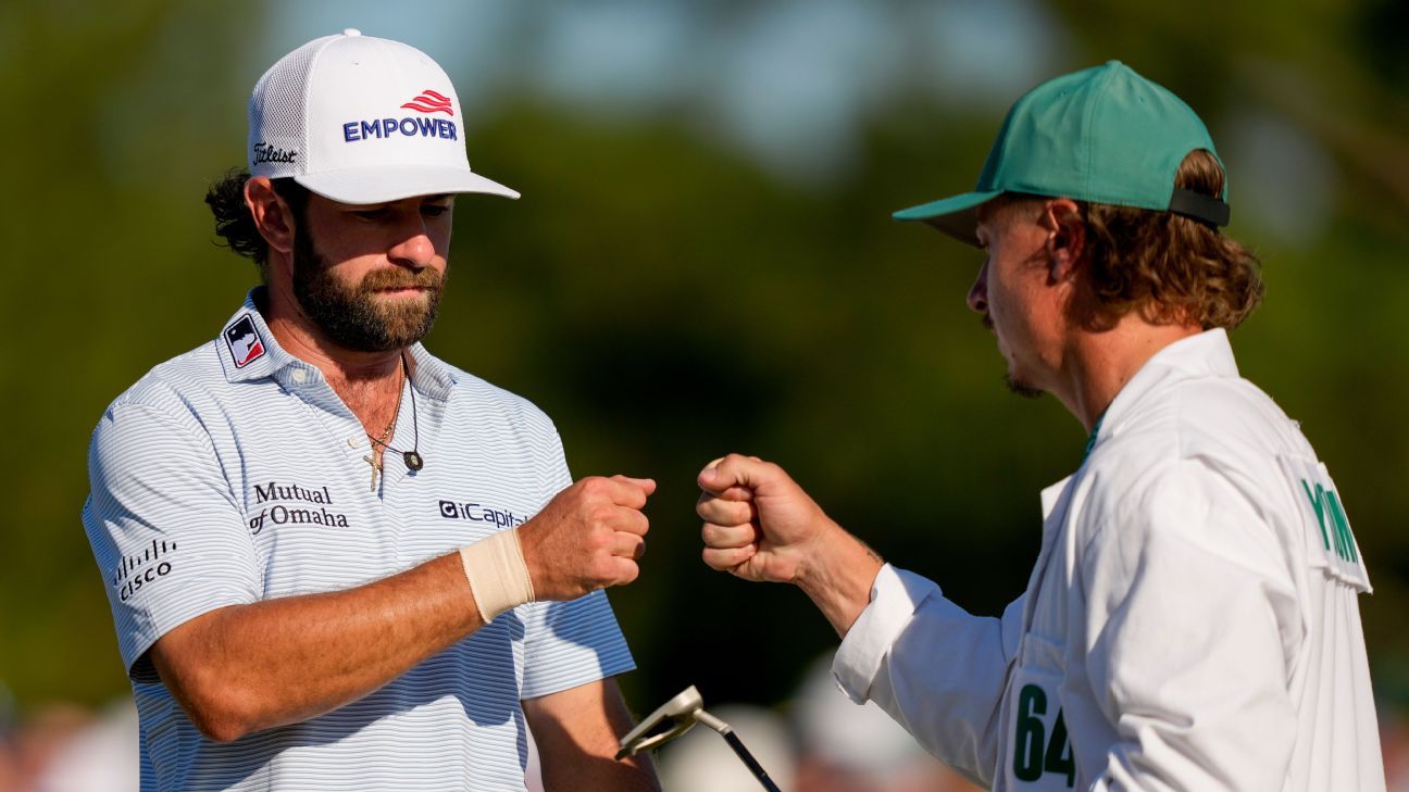 Cameron Young climbs at the Masters, shares top position with Rory McIlroy 1