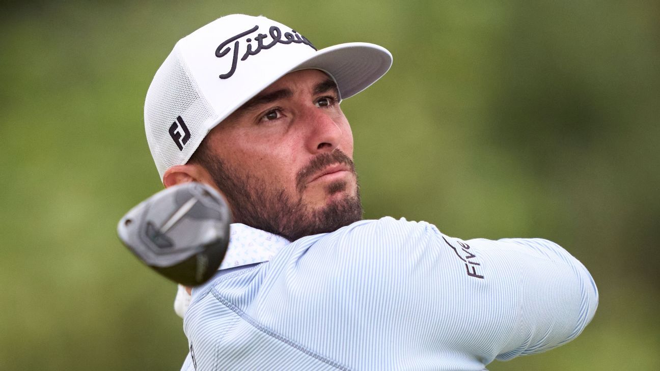 Max Homa expresses frustration by tossing club following criticism of emotional reactions. 1