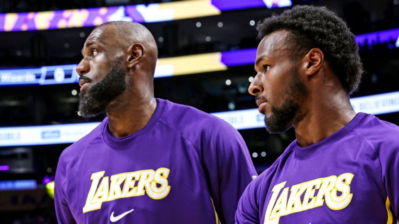 LeBron anticipates playing alongside Bronny in the postseason. 1