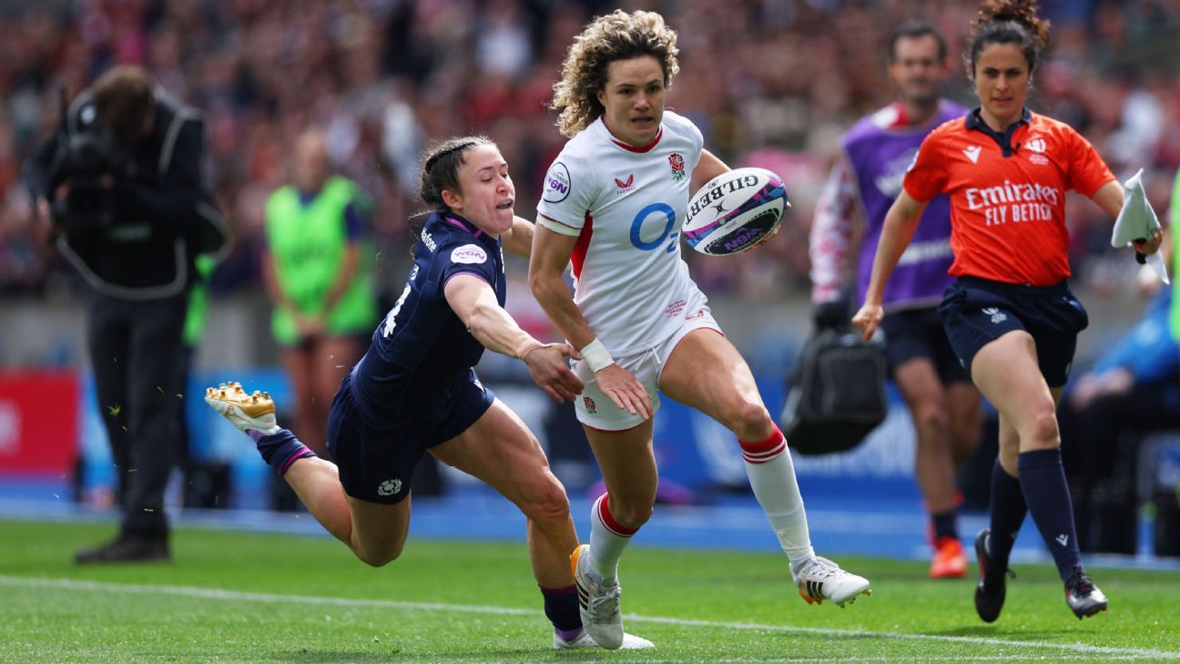 Scotland 7-84 England: Reigning champions dominate hosts in Women's Six Nations at Murrayfield 1