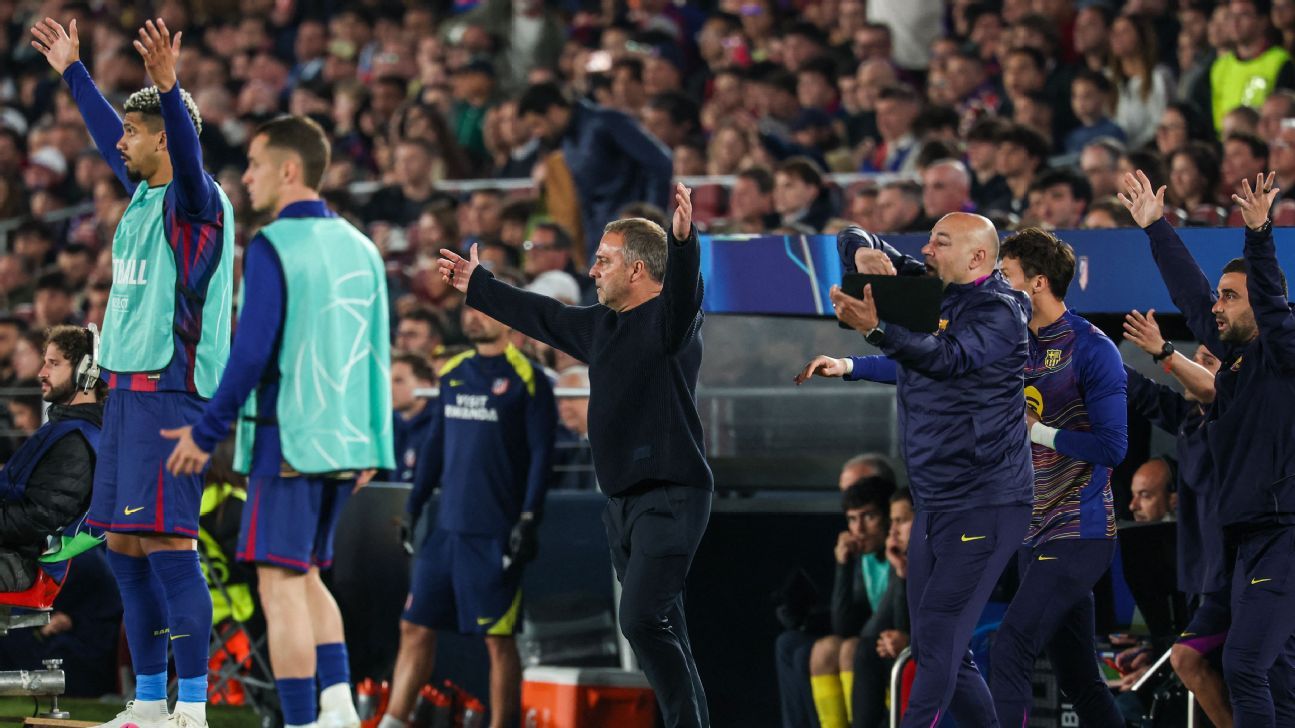 Barcelona's Flick furious over bizarre missed red in loss Flick of Barcelona outraged by unusual missed red card in defeat 1