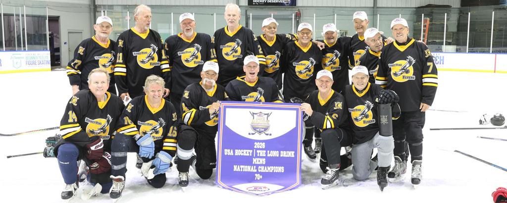 Half a Century Post NCAA Title, Tom Younghans Continues to Achieve Success at the 2026 USA Hockey-Long Drink Adult Men's National Championships 1