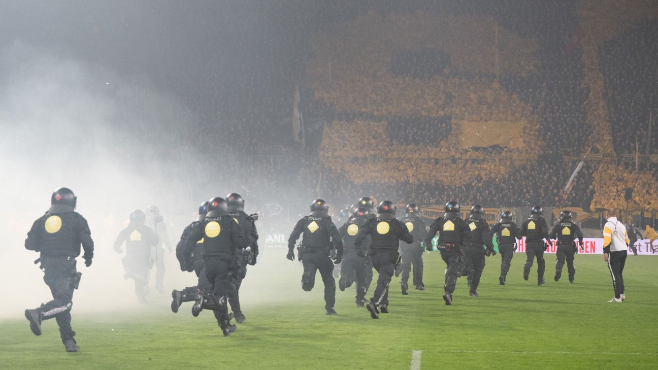 German police investigate 'dangerous bodily harm' after fan trouble German authorities probe 'serious bodily injury' following fan disturbances. 1