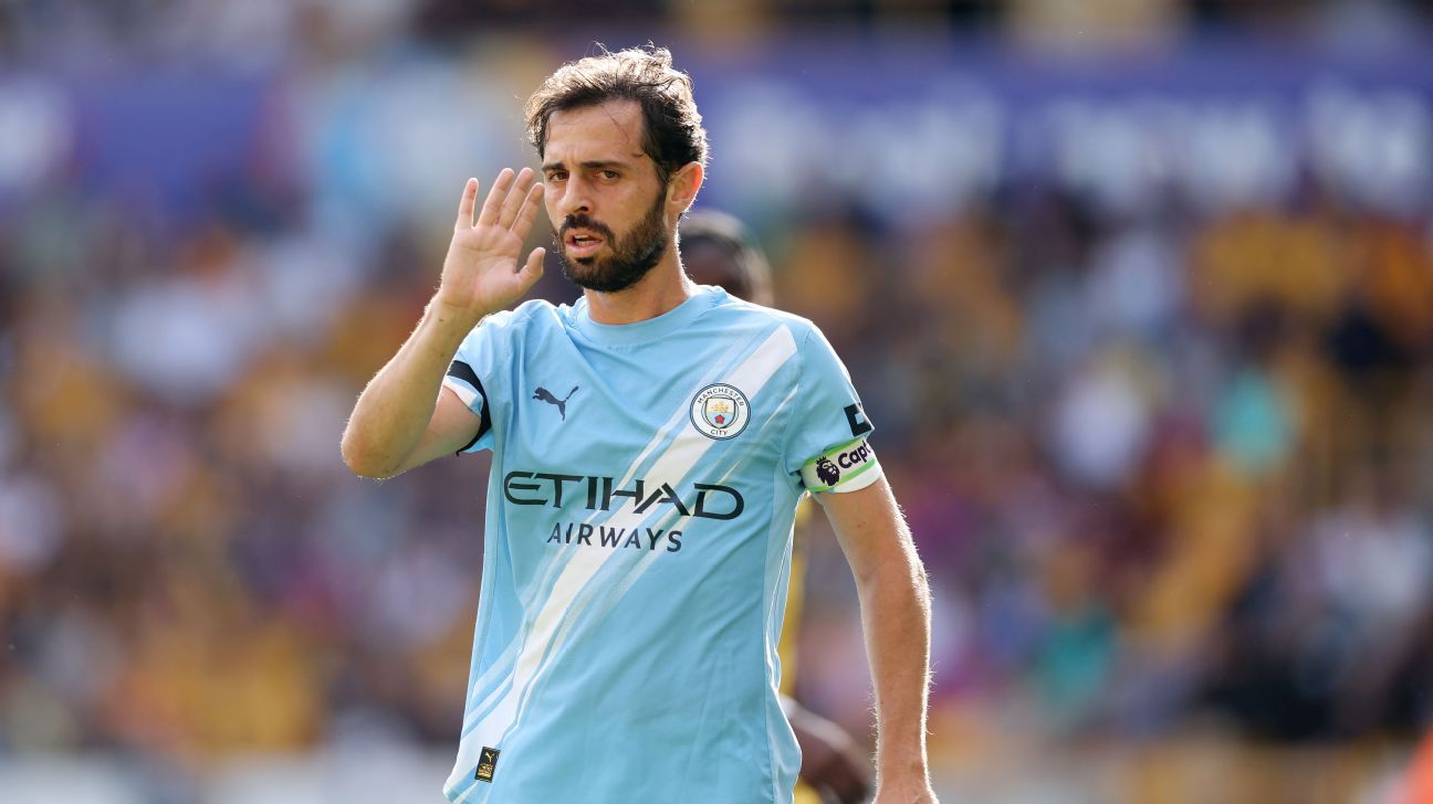 Manchester City anticipates the conclusion of Bernardo Silva's tenure. 1