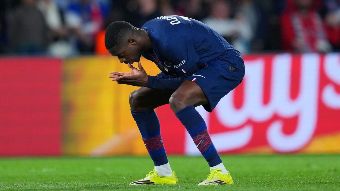 PSG rue Dembélé misses in dominant 1st-leg win over Liverpool PSG regrets Dembélé's absence in commanding first-leg victory against Liverpool 1