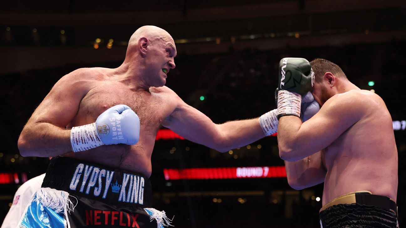 Tyson Fury dominates Arslanbek Makhmudov, calls out Anthony Joshua Tyson Fury outperforms Arslanbek Makhmudov, challenges Anthony Joshua 1