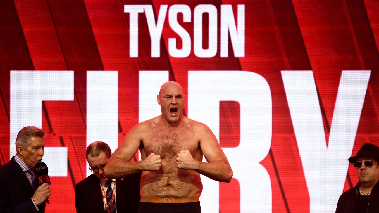 Tyson Fury surpasses Arslanbek Makhmudov in weight prior to return match 1