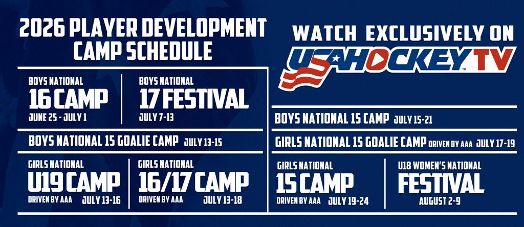 2026 USA Hockey National Player Development Camps Commence on Thursday 1