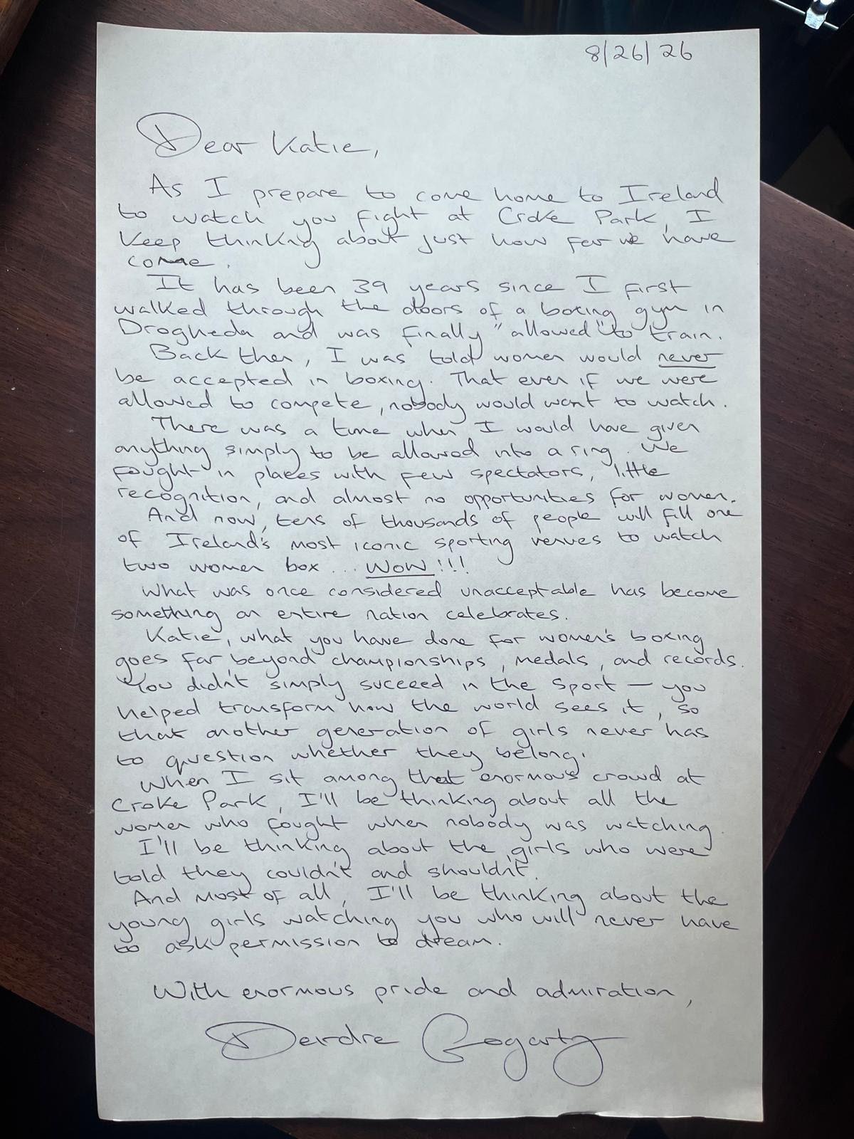 'Dear Katie, how far we have come...' - Taylor gets reply from her hero 'Dear Katie, how far we have come...' - Taylor gets reply from her hero 11